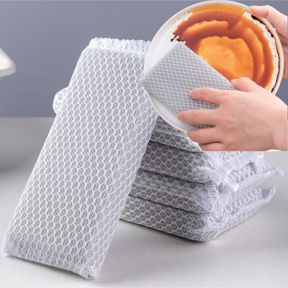 Fmxomd Nylon Cleaning Scrub Pad - Reusable Dishwashing Sponges for All-Purpose Scouring, Ideal for Kitchen and Bathroom Cleaning, Perfect for Homeowners