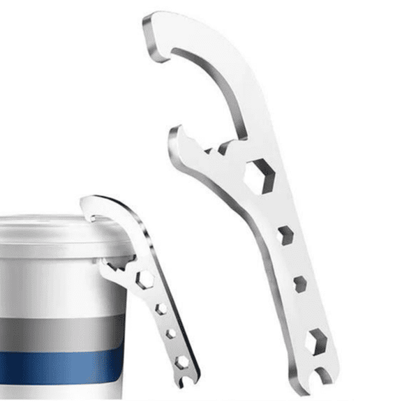 Fmxomd Paint Can Opener Tool Bucket Opener Tool With Lid Openers Wrench Lid Remover Tools, Pail Lids Manual Openers Tools for Home Industrial Portable Multifunctional Adjustable Wrench Spanner