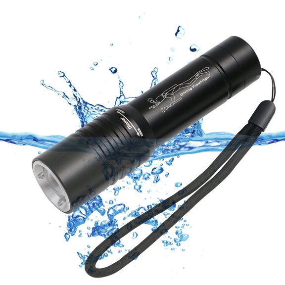 Fmxomd Rechargeable Diving Flashlight, Super Lumen Diving Light, 3 Modes Underwater IPX7 Waterproof LED Flashlight,Night Dive Torch Light for Outdoor Under Water Sports