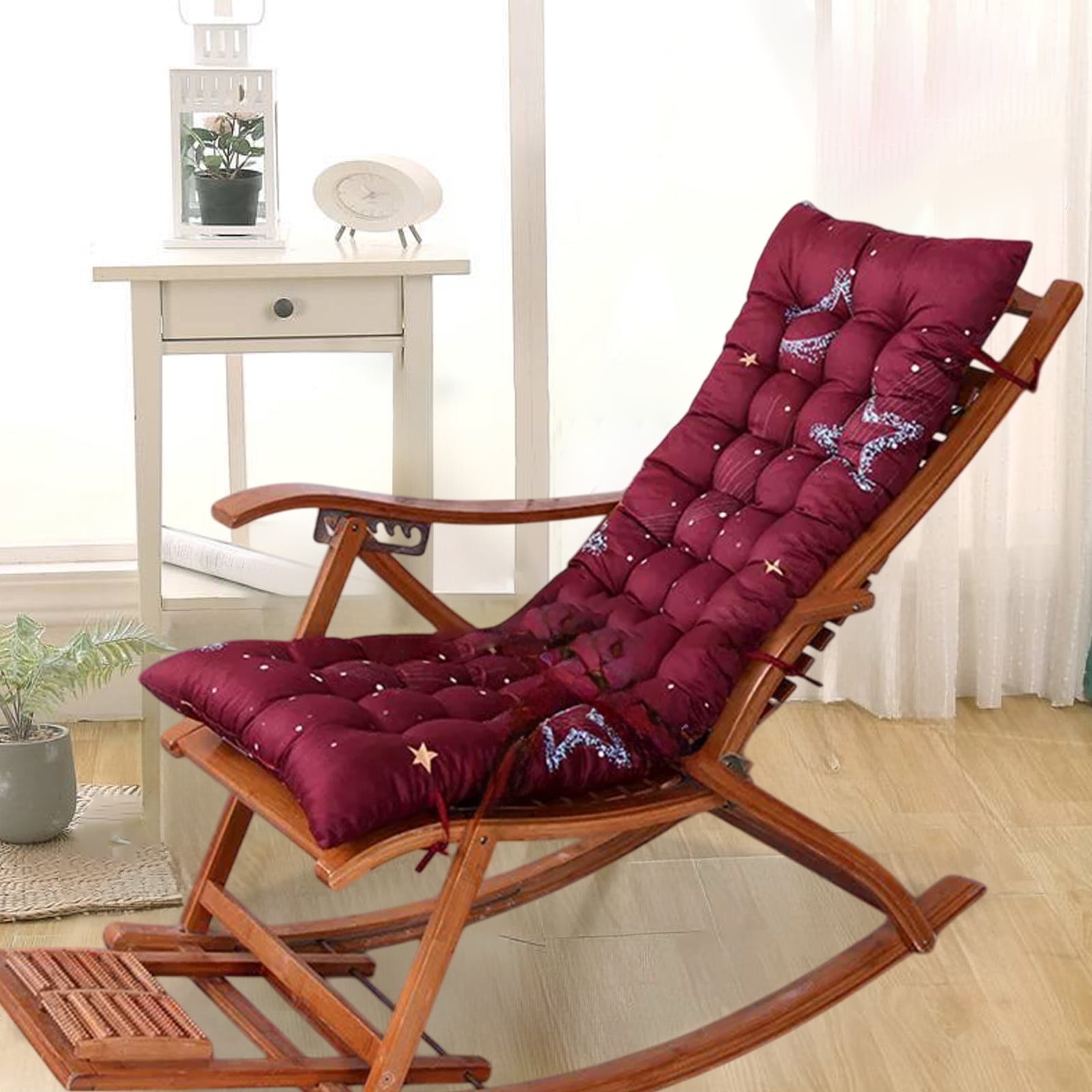 5-Piece Glider Rocker Replacement Cushion Set - Soft Velvet, Washable, Pink