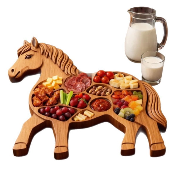Fmxomd Rustic Wooden Charcuterie Board for Entertaining - Perfect Serving Tray for Cheese, Meat, Fruits, Snacks, and Crackers - Ideal for Home Gatherings, Parties, and Picnics