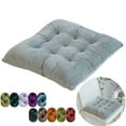 thumbnail image 1 of Fmxomd Soft Velvet Chair Pads with Ties Comfy Solid Seat Cushion for Dining Chairs, Office Chairs, Hardwood Floors (Gray, 16"x16"), 1 of 7