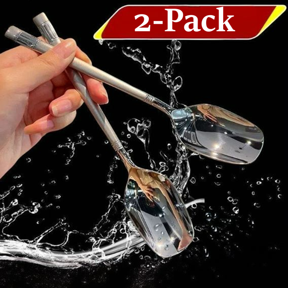 Fmxomd Teaspoon Set of 2, 7.6 Inch Stainless Steel Mini Tea Spoons, Small Spoon Silverware for Coffee Tea Soup Dessert, Heavy Duty, Dishwasher Safe