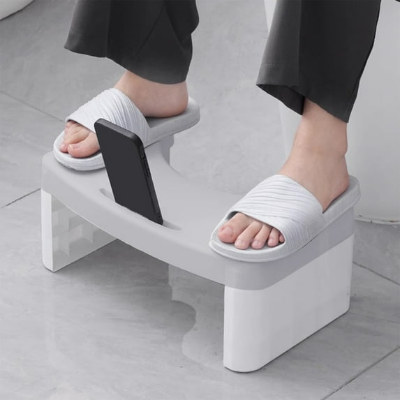 Fmxomd Toilet Potty Stool,Foot Stand in Front of Toilet, Portable Plastic Bathroom Non-slip Step Stool, Stable Healthy Foot Assistance Step for Kid and Adult