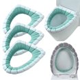 thumbnail image 1 of Fmxomd Toilet Seat Cushion - Soft, Thicker, Warmer Washable Covers - Home Reusable Toilet Seat Cover Pads&nbsp;(Green, 3Pack), 1 of 7