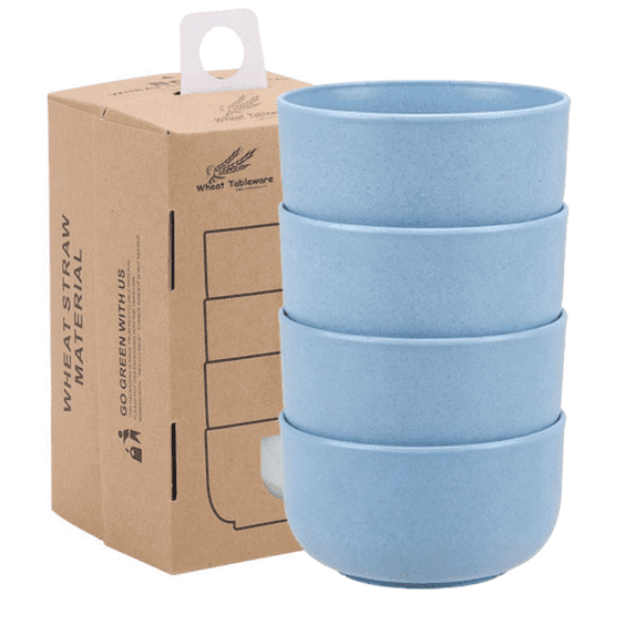Fmxomd Unbreakable Cereal Bowls Set of 4, 6 OZ Lightweight Small Plastic Bowls, Microwave & Dishwasher Safe, BPA-Free, for Dessert, Cereal, Serving, Soup, Oatmeal, Pasta, Salad