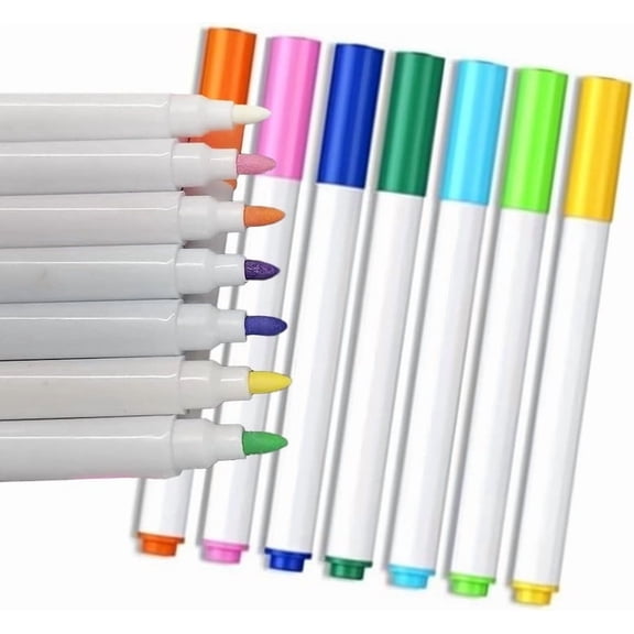 Fmxomd Upgrade Water-Soluble Dustless Chalk,Color Dust-free Chalk That Can Be Cleaned with a Damp Cloth(8Pcs)
