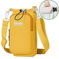 thumbnail image 1 of Fmxomd Water Bottle Holder with Strap,Water Bottle Carrier Bag with Adjustable Shoulder Strap and Large Phone Pocket for Walking,Hiking,Travelling for 32oz/40oz Bottles, Yellow, 1 of 8
