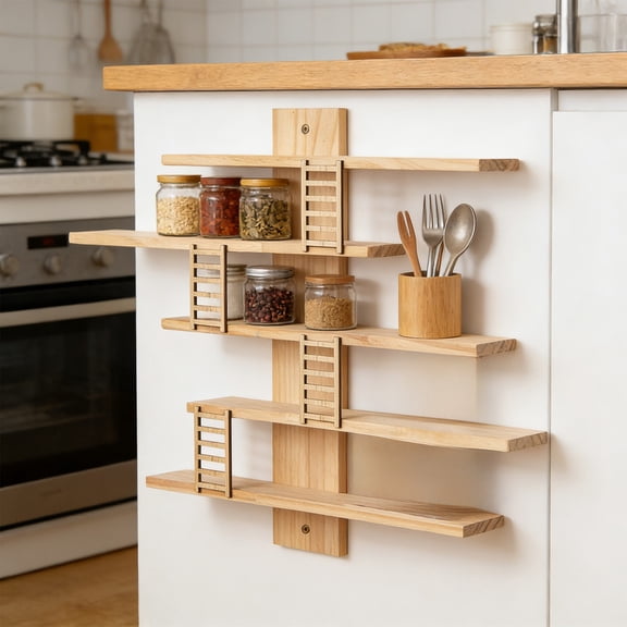 Fmxomd Wooden Floating Shelves for Wall, Small Wood Display Shelves Rack for Collectibles-Figures, Mini Decor, Toy, Toniebox - 16 inches Sliding Trinket Shelf Easy Installation