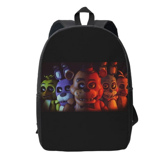 Fnaf Five Nights At Freddy'S Backpack Simple Lightweight Backpack Fashion Travel Backpack Laptop Backpack 17 Inch