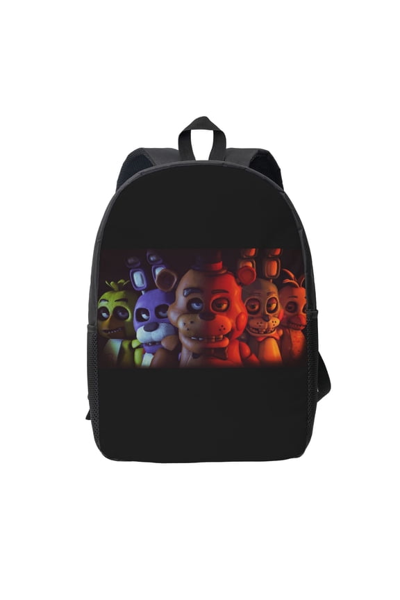 Fnaf Five Nights At Freddy'S Backpack Simple Lightweight Backpack Fashion Travel Backpack Laptop Backpack 17 Inch