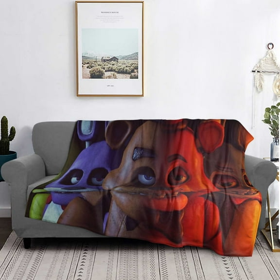 Fnaf Five Nights At Freddy'S Flannel Blanket Funny Ultra-Soft Micro Warm Throw Blanket Fleece Blanket Interesting Gift 60"X50"