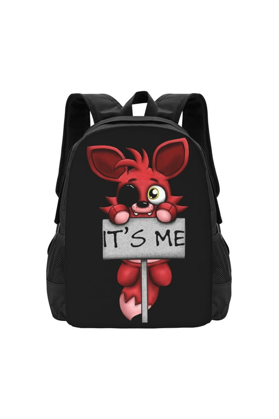 Fnaf Plush Foxy Backpack Fashion Travel Backpack Laptop Backpack 16 Inch Simple And Large Capacity