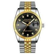 Fngeen Watch Men Fashion Business Rhinestone Male Clock Men's Quartz Gold Watches Top Brand Luxury Waterproof Date Wrist Watch