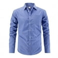 thumbnail image 1 of Fnnxeal Big & Tall Men's Blue Plaid Shirt 3XL, Long Sleeve Button Down with Chest Pocket, Cotton Blend Stretchy Wrinkle-Resistant Casual Wear, 1 of 5