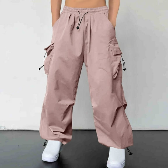Fnnxeal Cargo Pants for Men, Outdoor Pink Trousers Big and Tall Pants Casual Slacks with Multi Pockets Breathable Men's Relaxed Fit Cargo Sweatpants Cargo Pants With Stretch M