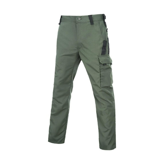Fnnxeal Cargo Pants Mens Casual- Multi Functional Color Block Outdoor Trouser Green Pants for Men Size L