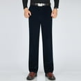 thumbnail image 1 of Fnnxeal Classic Suit Pant for Men Solid High Waist Pull-On Fashion Pants with Pockets Blue Pants for Men Size S, 1 of 9