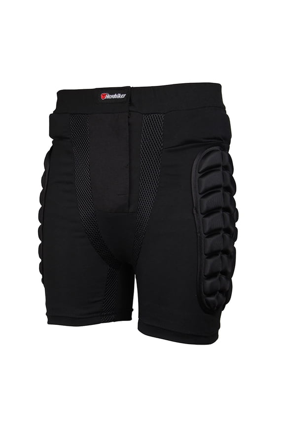 Herobiker Motorcycle Protective Shorts Mens Padded Compression Shorts with Hip Thigh Padding Breathable Mesh Base Layer,Size S