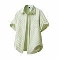 thumbnail image 1 of Fnnxeal Men Button Down Shirt Beach Summer Collared Hawaiian Short Sleeve Casual Green Shirts for Men Size 2XL, 1 of 4