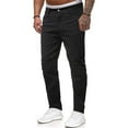 thumbnail image 1 of Fnnxeal Men's Slim Fit Ripped Knee Pants - 100% Polyester, Black, Size L - Durable, Trendy Casual Pants for Daily Wear, Hanging Out with Friends, 1 of 9