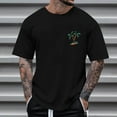 thumbnail image 1 of Fnnxeal Men's XL Oversized Palm Tree Graphic Tee - Black, Polyester Spandex, Stretchy Quick-Drying Casual Streetwear Shirt, 1 of 4