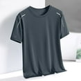 thumbnail image 1 of Fnnxeal Mens Crew Neck Shirt, Solid Short Sleeve Shirt Lightweight Men's Big and Tall T-Shirts Summer Tees for Men Gray Tshirt L, 1 of 6