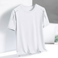 thumbnail image 1 of Fnnxeal Mens Crew Neck Shirt, Solid Short Sleeve Shirt Lightweight Summer Tees for Men Solid Men's Big and Tall T-Shirts White Tshirt 4XL, 1 of 6