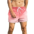thumbnail image 1 of Fnnxeal Mens Gradient Watermelon Red Swim Trunks Quick Dry Beach Shorts with Pockets Drawstring Elastic Waist Summer Board Shorts,Size L, 1 of 6