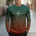 thumbnail image 1 of Fnnxeal Mens Graphic Shirts, Casual Classic Long Sleeve Crew Neck Fall Winter Green Lightweight Shirts for Men Size 3XL, 1 of 5