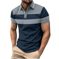 thumbnail image 1 of Fnnxeal Mens Gray Colorblock Golf Polo Shirt Performance Moisture Wicking Quick Dry Slim Fit Short Sleeve Casual Business S-3XL,Size XL, 1 of 8