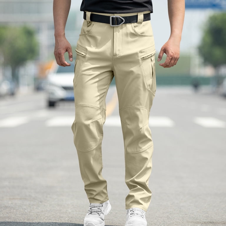 Fnnxeal Mens High Stretch Cargo Pants- Waterproof Baggy Outdoor