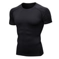 thumbnail image 1 of Fnnxeal Mens Performance Shirt Quick Dry Moisture Wicking Short Sleeve Athletic Tops Gym Baselayer Training T-Shirt Breathable Polyester Spandex Orange,Size L, 1 of 3
