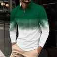 thumbnail image 1 of Fnnxeal Mens Polo Shirts Button Casual Long Sleeve Fall Winter Collared Green Lightweight Polos Shirts for Men Size M, 1 of 5