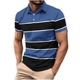 thumbnail image 1 of Fnnxeal Mens Polo Shirts, Collared Summer Casual Big and Tall Shirt Blue Polo Shirts for Men Size 3XL, 1 of 4