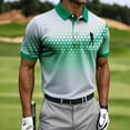 thumbnail image 1 of Fnnxeal Mens Polo Shirts Short Sleeve Graphic Summer Collared Casual Golf Polo Green Shirts for Men Size XL, 1 of 5