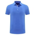 thumbnail image 1 of Fnnxeal Mens Polo Shirts, Short Sleeve Summer Lightweight Casual Button Blue Polo Shirts for Men Size M, 1 of 3
