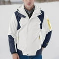 thumbnail image 1 of Fnnxeal Mens Rain Jackets Waterproof with Hood Fall Winter Long Sleeves Shirts Outdoor Windbreaker Lightweight Shirts Coat with Pocket Casual White Jackets for Men Size 2XL, 1 of 9