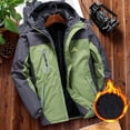 thumbnail image 1 of Fnnxeal Mens Rain Jackets Waterproof with Hood Long Sleeves Shirts Windbreaker Lightweight Shirts Coat with Pocket Outdoor Fall Winter Casual Green Jackets for Men Size 5XL, 1 of 7