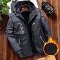 thumbnail image 1 of Fnnxeal Mens Rain Jackets Waterproof with Hood Outdoor Fall Winter Windbreaker Lightweight Shirts Coat with Pocket Long Sleeves Shirts Casual Black Jackets for Men Size 5XL, 1 of 7