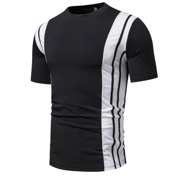 Fnnxeal Mens Slim Fit Henley Shirt Short Sleeve V-Neck Tee with Contrast Trim Soft Cotton Blend Available in Black Grey Red Army Green,Size M
