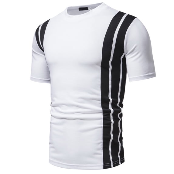 Fnnxeal Mens Slim Fit V-Neck Henley Short Sleeve T-Shirt with Contrast Trim Soft Cotton Polyester Blend Casual Athletic Black,Size 2XL