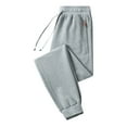 thumbnail image 1 of Fnnxeal Mens Sweatpants, Casual Slacks with Stretch Drawstring Elastic Waist Fall Winter Gray Sweatpants for Men Size 2XL, 1 of 5