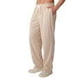 thumbnail image 1 of Fnnxeal Mens Sweatpants, Casual Slacks with Stretch Elastic Waist Drawstring Fall Winter Beige Sweatpants for Men Size 2XL, 1 of 8