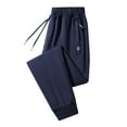 thumbnail image 1 of Fnnxeal Mens Sweatpants, Casual Slacks with Stretch Fall Winter Elastic Waist Drawstring Blue Sweatpants for Men Size 4XL, 1 of 5