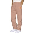 thumbnail image 1 of Fnnxeal Mens Sweatpants, Drawstring Casual Slacks with Stretch Fall Winter Fleece Beige Sweatpants for Men Size L, 1 of 3