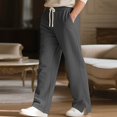 thumbnail image 1 of Fnnxeal Mens Sweatpants, Drawstring Elastic Waist Casual Slacks with Stretch Fall Winter Gray Sweatpants for Men Size L, 1 of 9