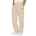 thumbnail image 1 of Fnnxeal Mens Sweatpants, Fall Winter Drawstring Casual Slacks with Stretch Fleece Khaki Sweatpants for Men Size M, 1 of 3
