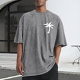 thumbnail image 1 of Fnnxeal Mens T-Shirts, Big and Tall Shirt Casual Summer Graphic Short Sleeves Tees Relaxed Fit Gray Shirt for Men Size 5XL, 1 of 5