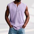 thumbnail image 1 of Fnnxeal Mens Tank Tops, Casual Tank Tops for Men Sleeveless Summer Shirts with Stretch Crew Neck Purple Tops Size L, 1 of 6